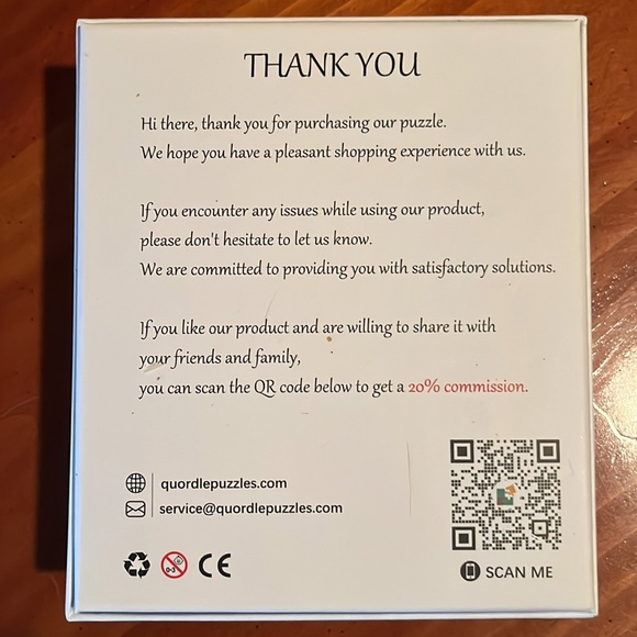 🧩 70 piece challenging Quordle Wooden Puzzle. Real quality. Beautiful. Complete. - Picture 2 of 8